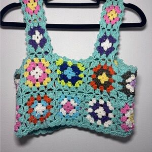 Colorful Crochet Crop Top